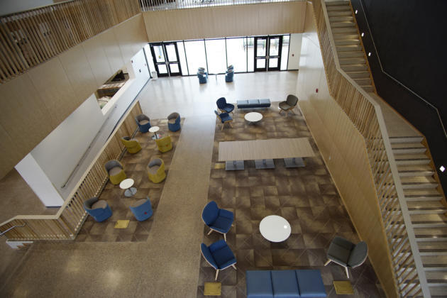 Student study spaces are designed for comfort and interaction. Some come with views. (Adolphe Pierre-Louis/Albuquerque Journal)